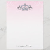 おしゃれなチラシ ヘアサロン ジュエリー クラウン ピンク チラシ (裏面)