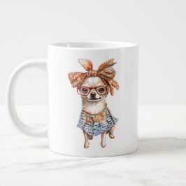 おしゃれなチワワママ 犬好きさんへ ジャンボコーヒーマグカップ