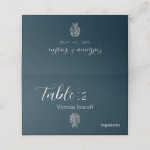 おしゃれなツートンの折りたたみ名札 プレイスカード (外部開封)