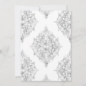 おしゃれなテディベアの小さな女性への感謝カード 招待状 (裏面)