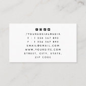 おしゃれなテニスクラブ 現代のボール 世界ロゴ 社会 名刺 (裏面)