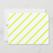 おしゃれなテニスストライプの名刺 ノートカード (裏面)