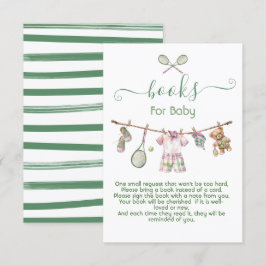 おしゃれなテニス少年が赤ちゃんのために選んだ本 招待状