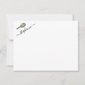 おしゃれなテニス ストライプ カスタマイズ ノートカード (正面)