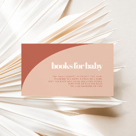 おしゃれなテラコッタカラーのベイビーシャワー　赤ちゃんのための本 エンクロージャーカード