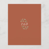 おしゃれなテラコッタ フラワーエンゲージパーティー招待状 (裏面)