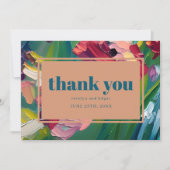 おしゃれなデコペイントのウェディングサンクス サンキューカード (正面)