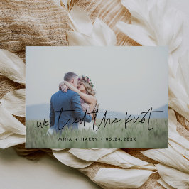 おしゃれなデザインの結婚写真カード 結婚しました 案内状