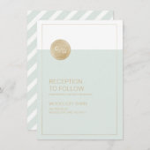 おしゃれなデザインの結婚式の受付カード（カラー編集可能） エンクロージャーカード (正面/裏面)