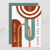 おしゃれなデザート モダン アーチの結婚式 Save the Date セーブザデート (正面/裏面)