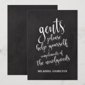 おしゃれなトイレかご アフォーダブル ブラックボードサイン 招待状 (正面/裏面)