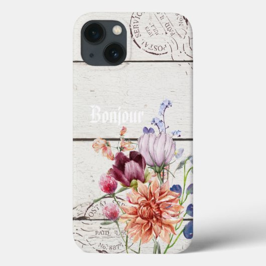 おしゃれなトランディな木のフレンチスタイルの背景 Case-Mate iPhoneケース (裏面)