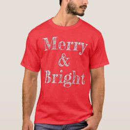 おしゃれなトレンディ アーバン メリー&ブライト クリスマス Tシャツ