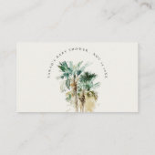 おしゃれなトロピカルヤシの木 おむつくじ ベビーシャワー エンクロージャーカード (裏面)