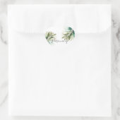 おしゃれなトロピカルリーフ ハートシール (バッグ)