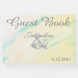 おしゃれなトロピカル ウォーターカラー 結婚式 ゲストブック