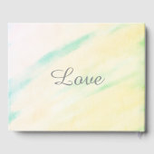 おしゃれなトロピカル ウォーターカラー 結婚式 ゲストブック (裏面)