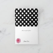 おしゃれなドット柄のサンキューカード サンキューカード (内部)