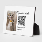 おしゃれなドリンクのQRコードをスキャンしてペットの写真と名前を追加 フォトプラーク (側面)