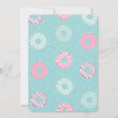 おしゃれなドーナツとおむつ ベビーシャワー ゴールド ガール   招待状 (裏面)