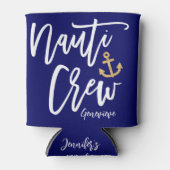 おしゃれなナウティクルー花嫁の友人 海洋 バチェロレッテパーティー 缶クーラー (正面)