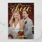 おしゃれなニューイヤーカード　写真付き 箔シーズンカード (正面)