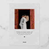 おしゃれなニューイヤーカード　写真付き 箔シーズンカード (裏面)