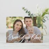 おしゃれなニューイヤー写真カード スワイリー チアー ハッピー シーズンカード (スタンド正面)