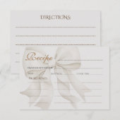 おしゃれなニュートラル ブライダルシャワー レシピ エンクロージャーカード (正面/裏面)