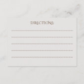 おしゃれなニュートラル ブライダルシャワー レシピ エンクロージャーカード (裏面)