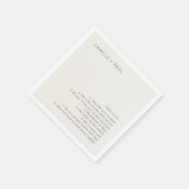 おしゃれなニュートラル ミニマル ウェディング スタンダードカクテルナプキン (角)