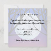 おしゃれなネコの招待状 ハロウィン カード (裏面)