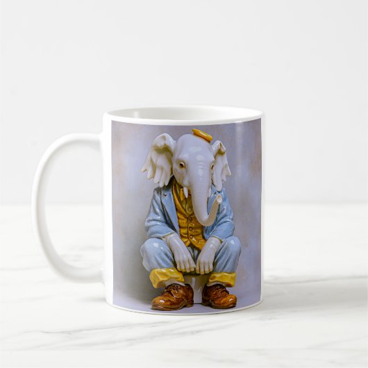 おしゃれなネズミの赤ちゃんアート コーヒーマグカップ (左)