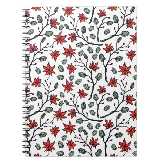 おしゃれなノートテーカーのためのフラワースパイラルノートブック ノートブック (正面)