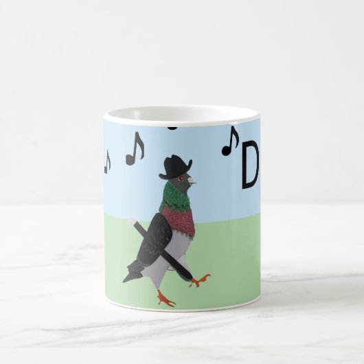 おしゃれなハトの父の日 Editable Funny Father’s Day コーヒーマグカップ (中央)