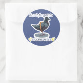 おしゃれなハト ラウンドシール (バッグ)