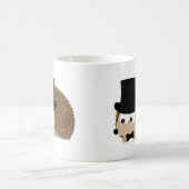 おしゃれなハリネズミ コーヒーマグカップ (中央)