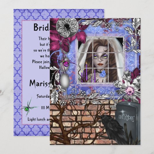 おしゃれなハロウィン ブライダルシャワーの招待状 招待状 (正面/裏面)