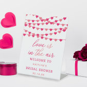 おしゃれなハートのウェルカムサイン 結婚前のお祝い 台座サイン