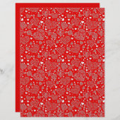 おしゃれなハート柄の折り紙 (正面/裏面)