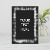おしゃれなハーフトーン グランジ ブラック＆ホワイト ブランク カード (スタンド正面)