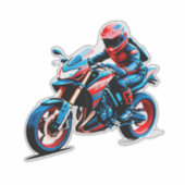 🏍️ おしゃれなバイク乗り 都市生活 スピード シール (正面)