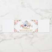 おしゃれなバラの花の茶会 ブライダル ベビーシャワー ペットボトルラベル (シングルラベル)