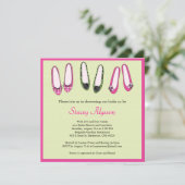 おしゃれなバレエ フラット シューズ ブライダル シャワー 招待状 (スタンド正面)