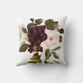 おしゃれなバーガンディの花 クッション (裏面)