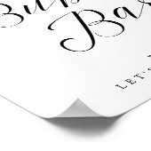 おしゃれなバーチェック ウェディングシャワーまたは結婚式の看板 ポスター (角)