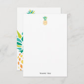 おしゃれなパイナップルの感謝カード ノートカード (正面/裏面)