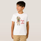 おしゃれなパウシュ+クリスマスの犬の服 おめかしした冬のわんこがかわいいドッグTシャツ Tシャツ (正面フル)