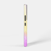 おしゃれなパステルカラーの水彩イニシャルモノグラム名 SAMSUNG GALAXYケース (右側面)