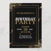 おしゃれなパステルカラーの誕生日招待状 - モダンでスタイリッシュなカード 招待状 (正面)